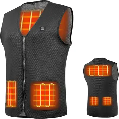 Heated vest usb kids XL black (no battery) / veste chauffante, View more