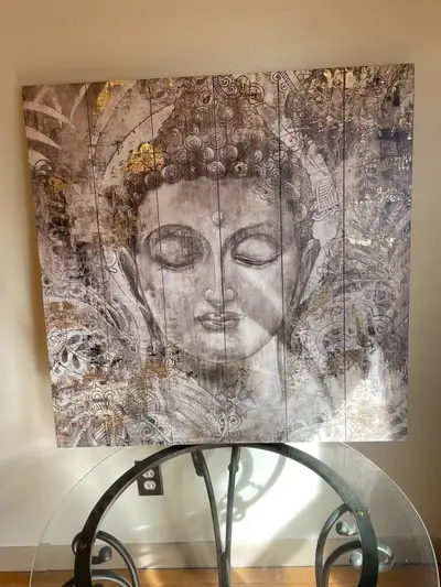 Buddah Zen Art on wood Art painting, View more