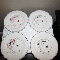 4 POKER PLATES