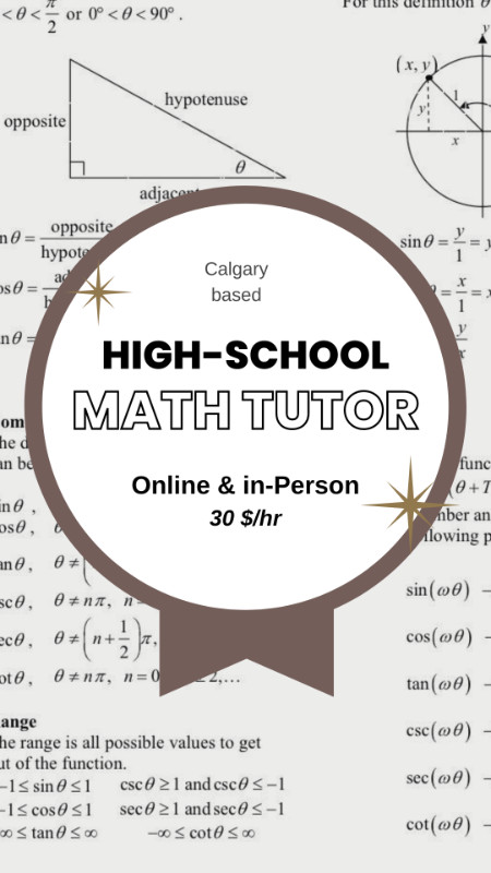 Math Tutor (In-Person & Online) in Tutors & Languages in Calgary