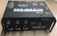 Rolls MX54S Pro Mix Plus 3 Channel Stereo Microphone Mixer
