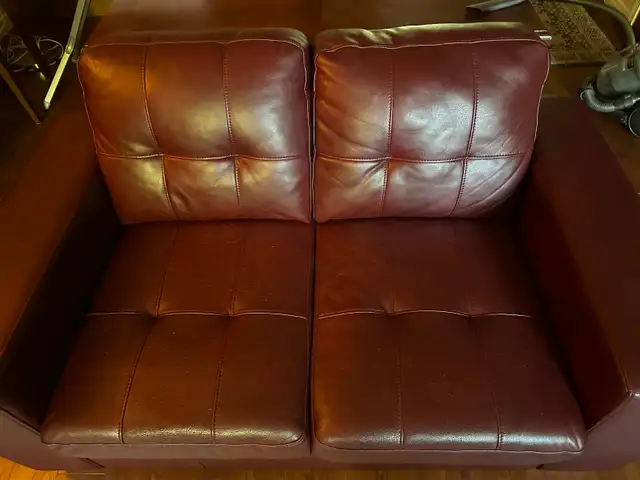 Love seat / simulated leather in Couches & Futons in Owen Sound - Image 3
