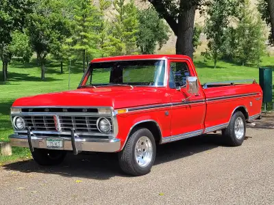 EXTREMELY RARE....1975 Ford F-150 Ranger XLT. 50 year old antique registered pickup in excellent con...