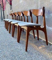 Walnut not Teak Mid Century Modern  Dining Chairs SOLD PPU  