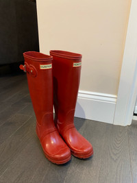 Red Hunter Rain boots