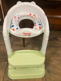 Childs potty training seat with step