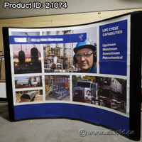 10' x 8' Curved Trade Show Pop Up Display Booth w/ Travel Case