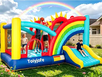 Bounce House Rental w/ Slide + Games, View more
