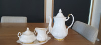 Royal Albert Val D'or Bone China Tea Pot& creamer/sugar set