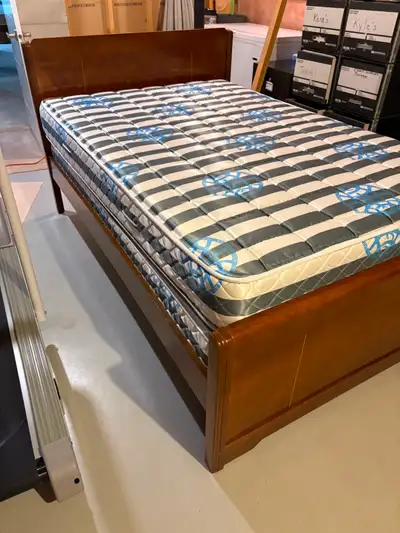 Solid maple double bed, View more