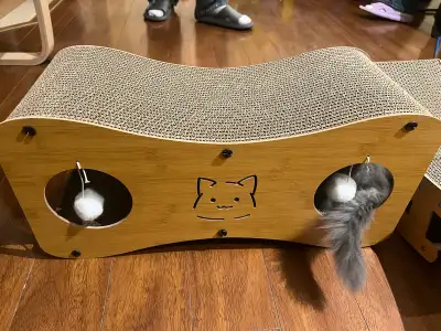Cat scratcher, pure wood., View more