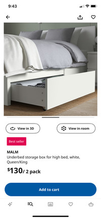 IKEA Malm Under Bed Drawers