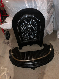 1860’s coal fireplace cover plate with hearth