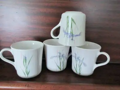 CORELLE Coordinates … SHADOW IRIS COFFEE CUPS… CORNING, View more