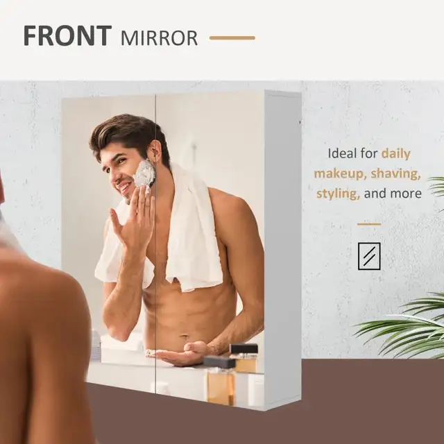 Wall Mounted Mirror Cabinet, Bathroom Medicine Cabinet with Mirr in Home Décor & Accents in Markham / York Region - Image 7