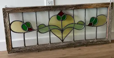Large Antique Stained Glass Window, came from an old English church