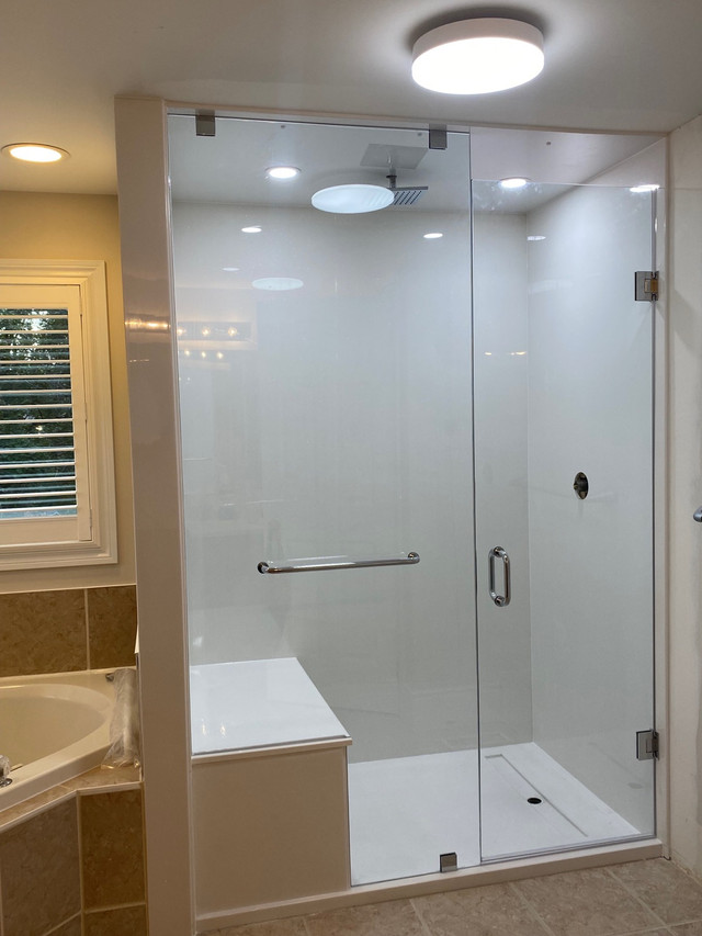 CUSTOM SHOWER GLASS DOORS ENCLOSURES OFFICE PARTITIONS MIRRORS  in Plumbing, Sinks, Toilets & Showers in Oshawa / Durham Region - Image 2