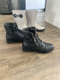 Ankle boots and rain boots size 9 or 40