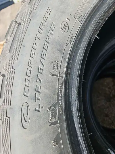 Lt 275/65R18 cooper discoverer AT3 lt 10 ply from 2022 Two are 7/32 Two are 10/32 Asking $700 obo