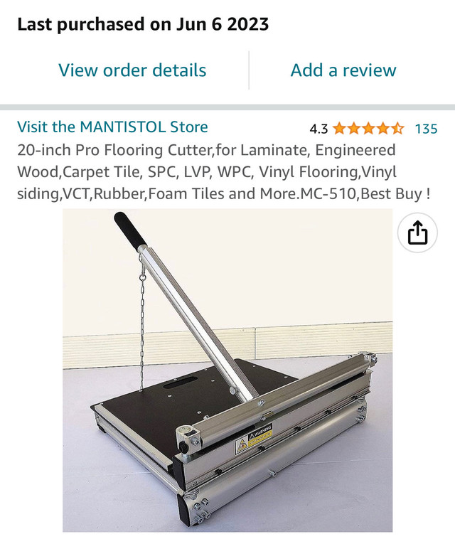 Mantistol 20 inch Flooring Cutter in Hand Tools in Hamilton - Image 3