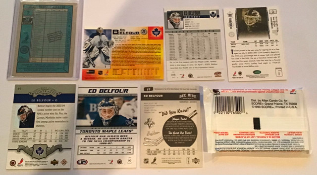 NHL HOFer Goalie Ed Belfour Rookie +  6 Diff Cards and Pack in Arts & Collectibles in Guelph - Image 2