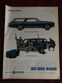1963 Dodge Wagons Original Ad