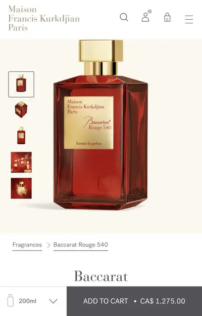 Baccarat Rouge 540 200ml, View more