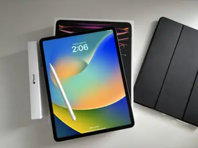 iPad Pro 12.9” (6th Gen) + Apple Pencil (2nd Gen) + Accessories, View more
