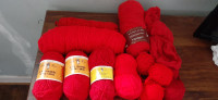 KNITTING YARNS - RED COLOUR