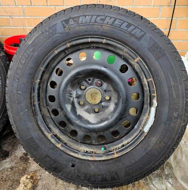 4- Winter tire /rim Michelin LATITUDE X-ICE 2 225/65R17 102T in Tires & Rims in City of Toronto - Image 4