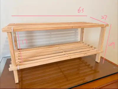 2-Tier Wooden Shoe Rack, View more