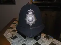 Old British Hertfordshire Constabulary Constable Bobby Helmet +