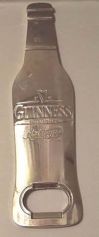 Guinness Draught Stout Beer Bottle Shaped Metal Bottle Opener