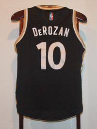 ADIDAS DEMAR DEROZAN 2015 TORONTO RAPTORS OVO BLACK JERSEY YOUTH