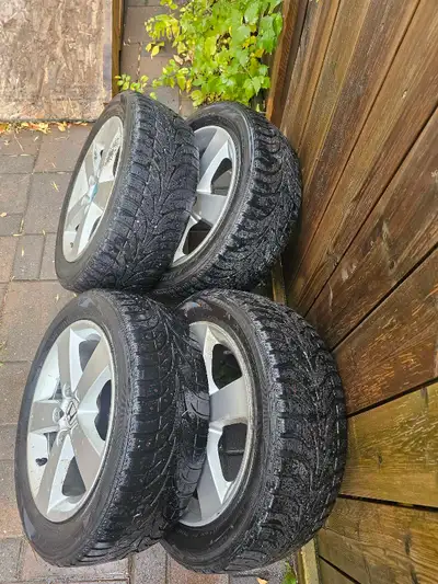 I have set of Honda rims and tires 16" 205/55R16 tires 5/32 life left SAILUN ICE BLAZER wst1 winter...