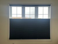 Two Navy Blue Cellular Cordless Shade Select Blinds Blackout