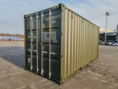 20ft High Cube Green New One-Trip Shipping Container Seacan, View more