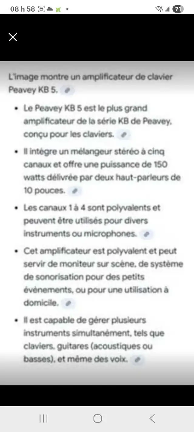 Ampli combo Peavey KB5 150W "PRIX POUR VENDRE" in Amps & Pedals in Sherbrooke - Image 9