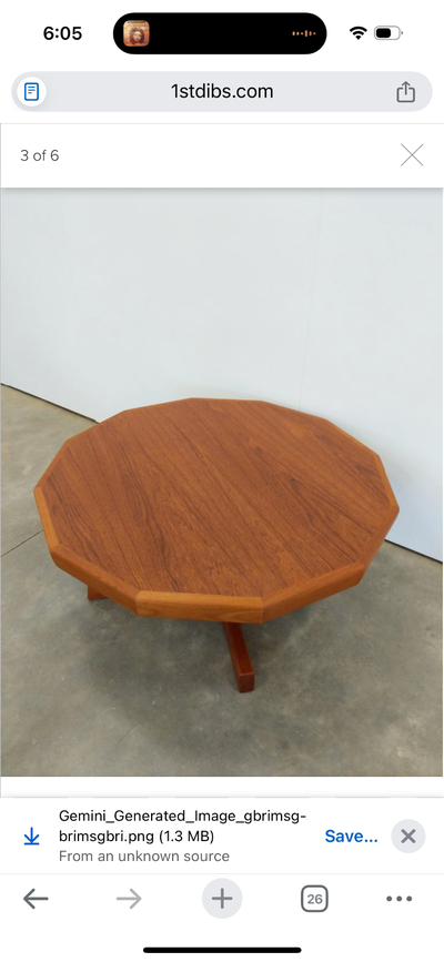 MCM  HeavyTeak Nordic 1970s Dodecagon Coffee Table, View more