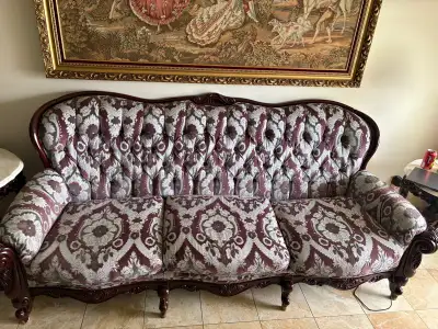 Vintage sofa, loveseat and chair, View more