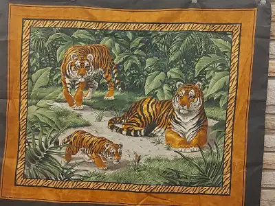Animal Print- Jungle Tiger- Tapestry Wall Hanging Mural. Fabric, View more