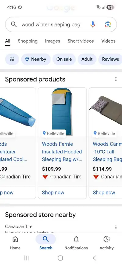 Woods winter sleeping bag , View more