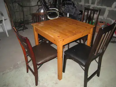 DINING SET TABLE AND 4 CHAIRS, View more