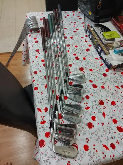 Golf Clubs, Used Balls anf Two Golf Umbrellas, View more