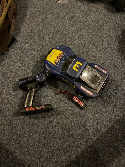 Hardly used, works great. Battery is not that powerful, but should upgrade to a lipo battery anyways...