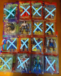 X-MEN Marvel Comics Action Figures with collector card