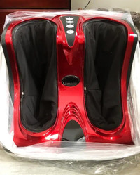 Foot and calf massage machine with free face and body massagers