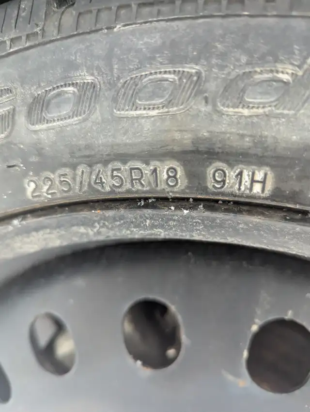 4x BFGOODRICH WINTER T/A KSI TIRES with STEEL RIMS, 225/45/18 in Tires & Rims in Barrie - Image 2