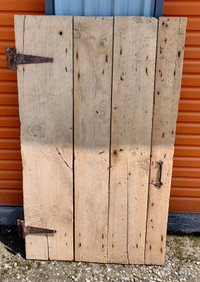 Antique Pine Barn Door 100 yrs.old 57"h×37"w Complete!