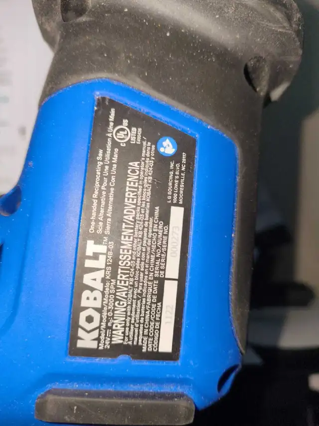 Kobalt Reciprocating Saw in Power Tools in Hamilton - Image 5
